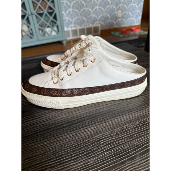Louis Vuitton Monogram Stellar Open Back 20th Anniversary Sneakers Sz. 38 - Picture 9 of 9